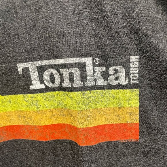 NWT - Retro Tough Stripes Tonka T-Shirt, Heather Black - Large - Picture 5 of 6